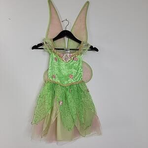 Disney Tinker Bell Costume Girls 5/6 Light Up Wings Fairy Dress Halloween